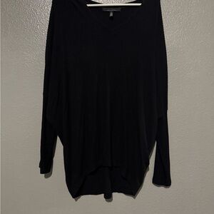 White House Black Market Black Ribbed Top